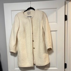 LOFT Women's Ivory Teddy Jacket
